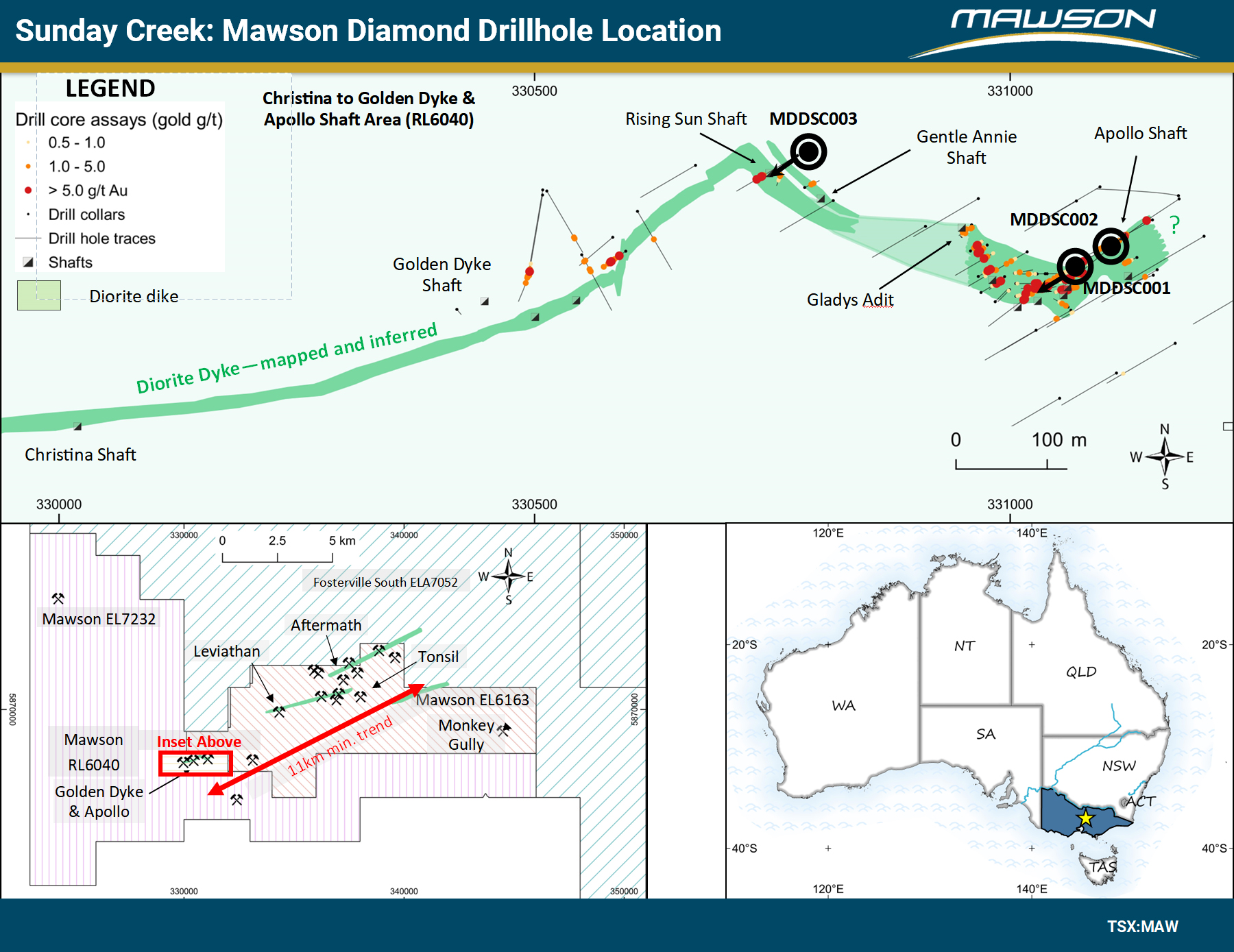 sunday-creek-mawson-diamond-drillhole-location