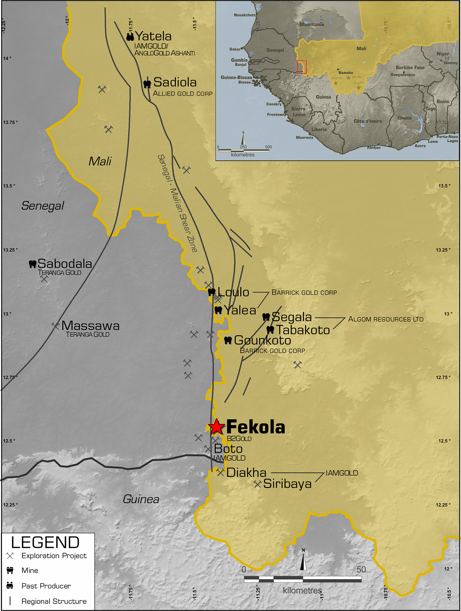 fekola-producing-location-map
