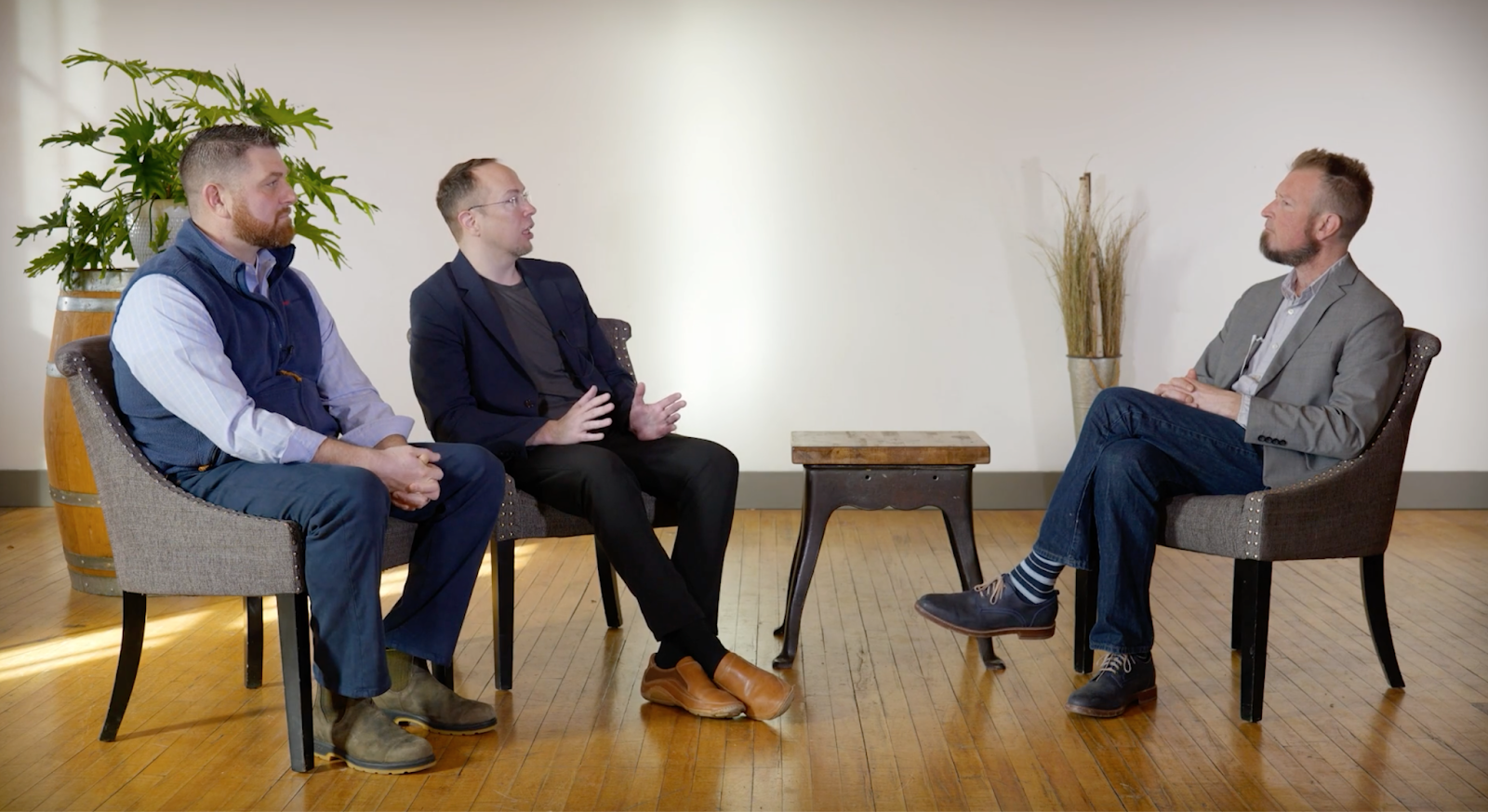 Jimmy sits with Nick and Chris
