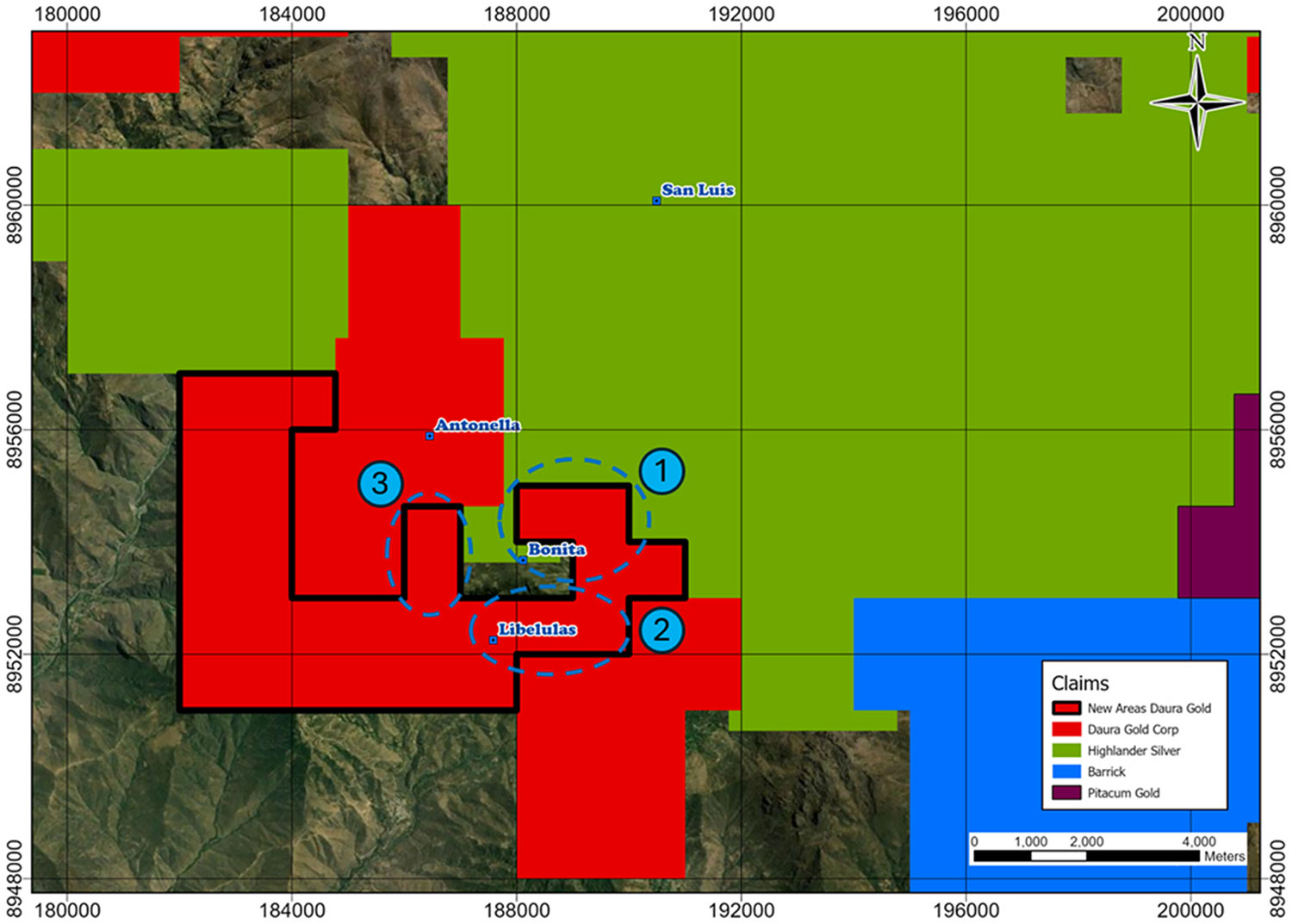 highlighted areas map
