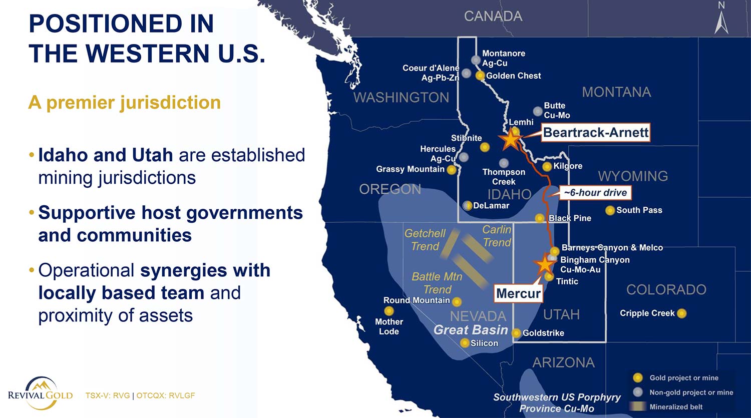 Positioning in western US map