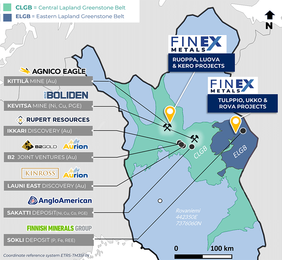 FinEx project locations