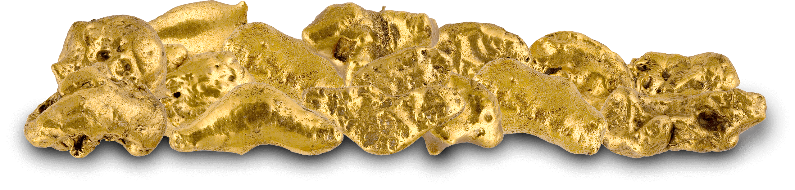 gold nuggets pile
