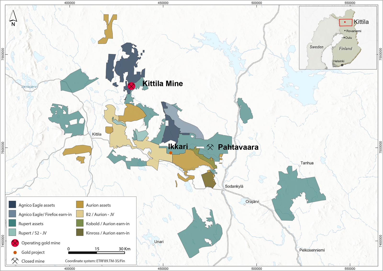 Kittila mine map