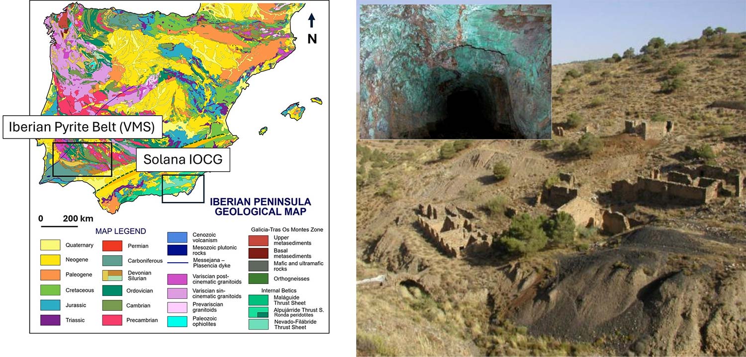 Solana Iron Oxide Copper-Gold Project map