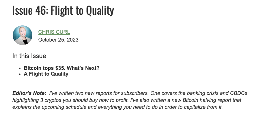 Issue 46 of Crypto Cycle