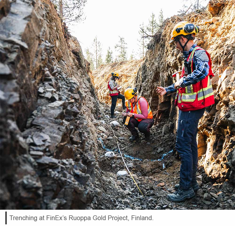 trenching at Ruoppa Gold Project