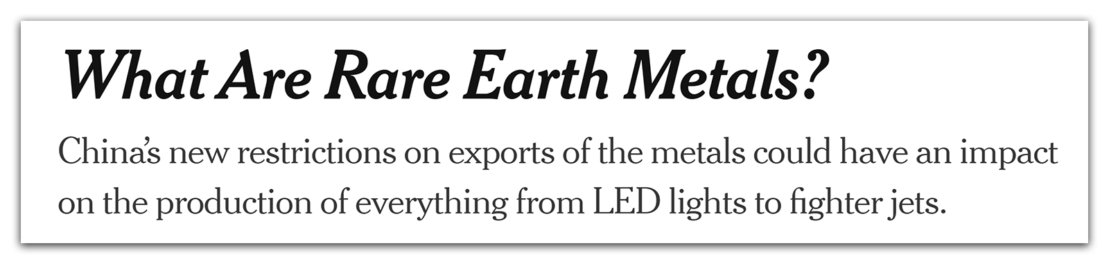 What are rare earth metals?