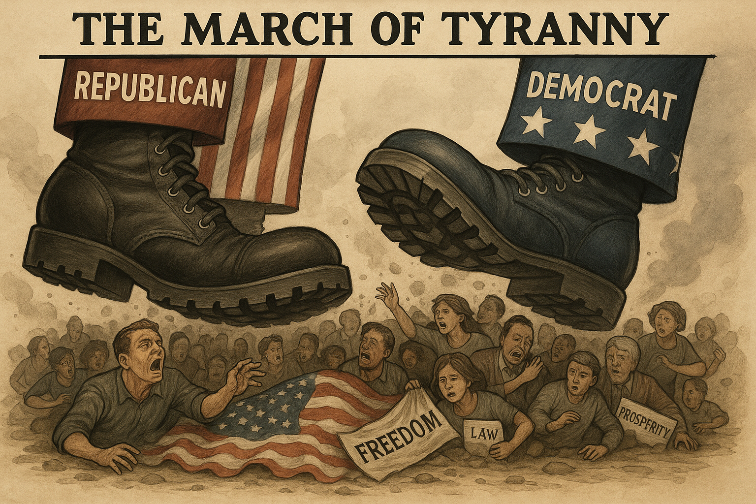 The March of Tyranny cartoon