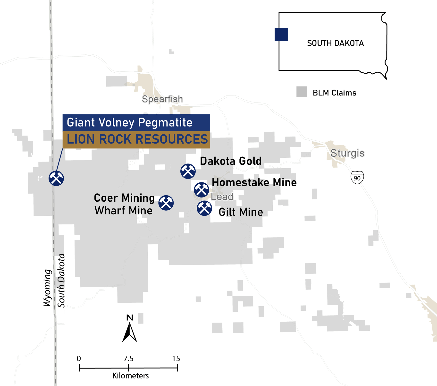 Giant Volney Pegmatite location