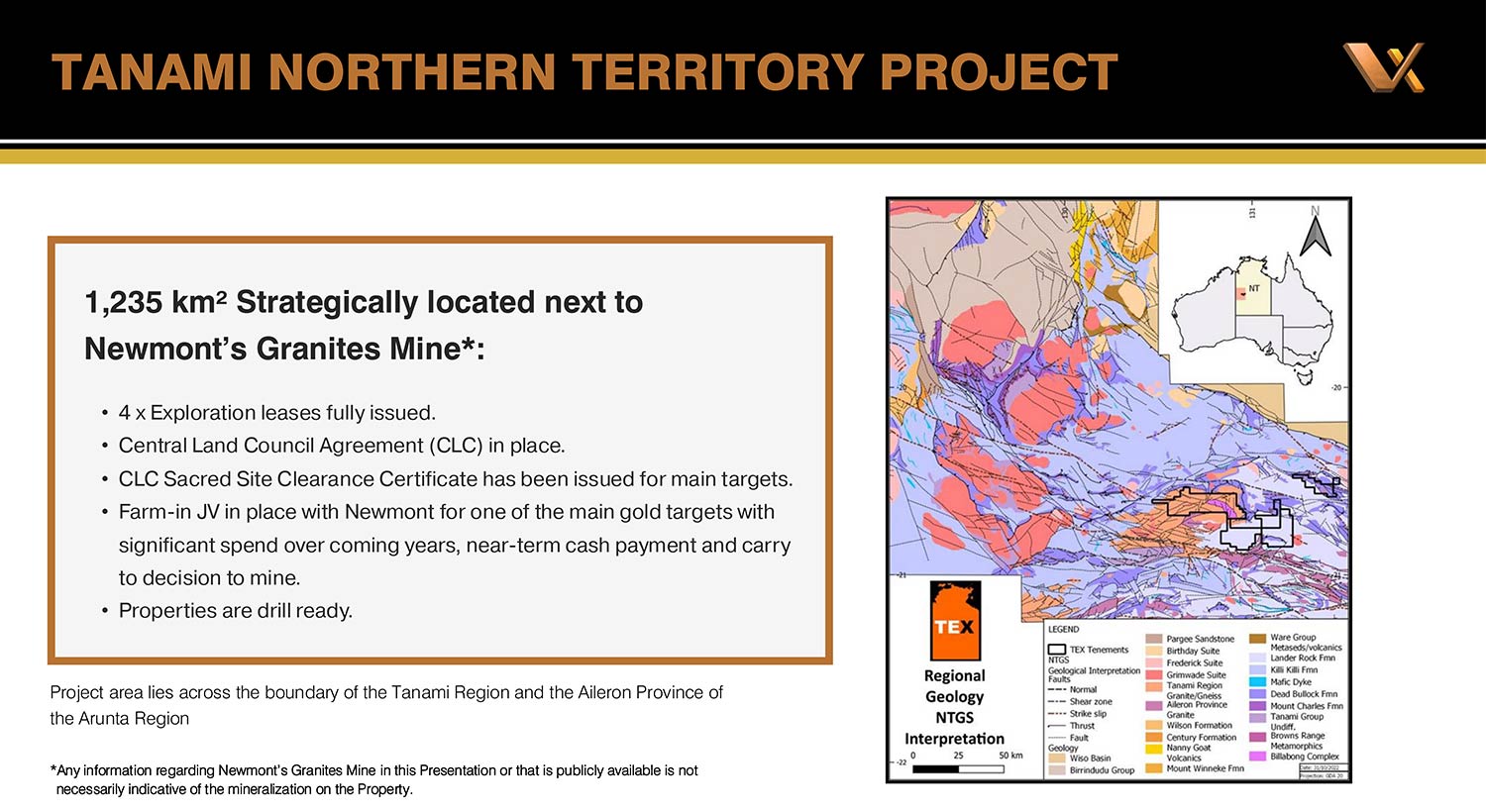 Tanami Northern Territory Project overview